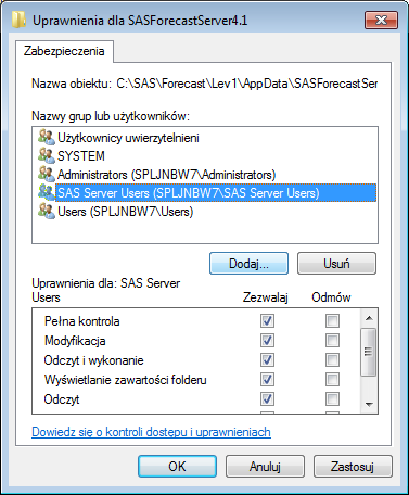 29 5. Konfiguracja folderu środowiska Forecast Servera w systemie operacyjnym Drugą ważną właściwością środowiska jest jego lokalizacja (Location) wskazującą folder na dysku komputera.