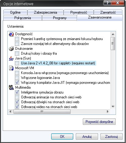 Rys 2. Netscape - Informacje Z punktu widzenia prawidłowego funkcjonowania aplikacji ważne jest, by przeglądarka była zainstalowana i skonfigurowana zgodnie z wymaganiami aplikacji.