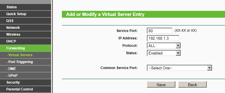 Najlepszą metodą na realizację tego zadania jest przekierowanie tylko niezbędnych, pojedynczych portów (Port Forwarding lub Virtual Servers).