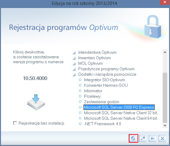 Instalacja Microsoft SQL Server 2008 R2 Express z płyty Optivum 3/6 3.