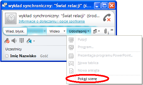 Najczęściej występujące pytania i problemy 1. Nie mogę się podłączyć do sesji wykładu pomimo zainstalowania programu Microsoft Lync 2010 Attendee.