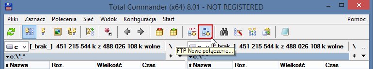 Problemy techniczne. Jak umieszczać pliki na serwerze FTP? 4/7 Aby wejść do wybranego folderu, należy zaznaczyć go i nacisnąć klawisz Enter (lub kliknąć go dwukrotnie).