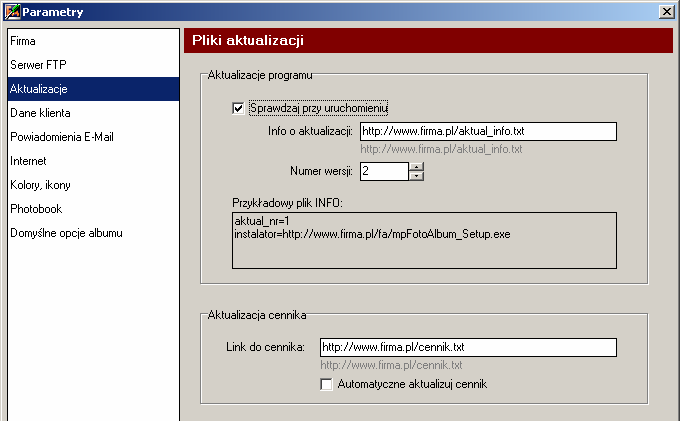 7.1. Zakładka Firma W zakładce Firma wpisuje się wszystkie dane firmy użytkowującej program. 7.2.