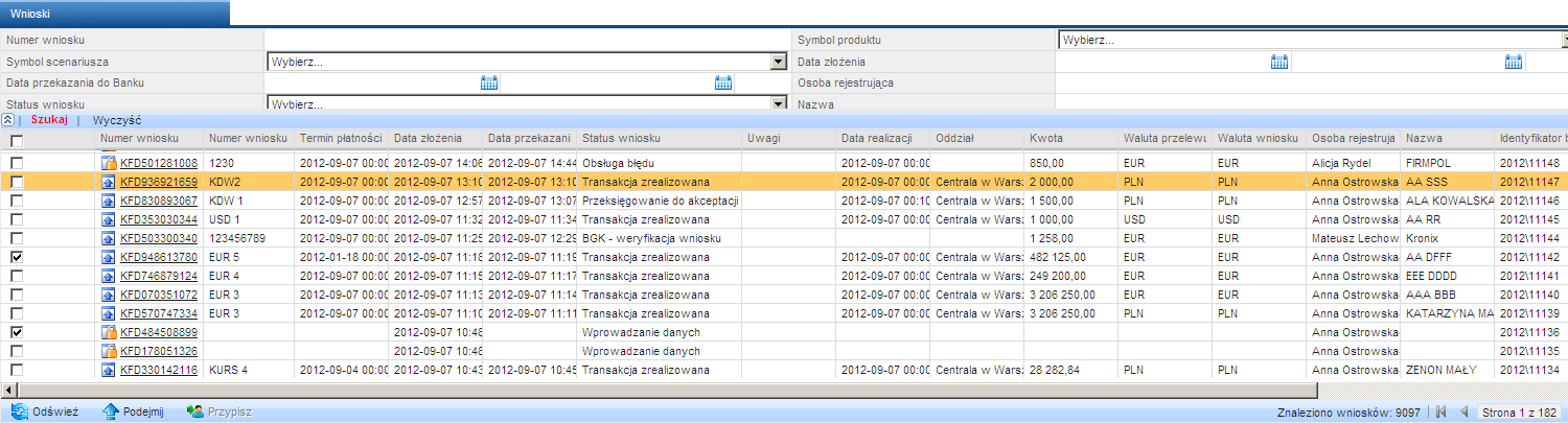 5. Aby wydrukować dokumenty lub grupę dokumentów należy wybrać przycisk. Tworzy się plik w formacie pdf, który gotowy jest do wydruku. Rys. 49 X.