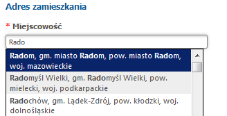 I. Dane kandydata Pola oznaczone * są polami wymaganymi - ich wypełnienie jest konieczne, aby wprowadzić cały wniosek.