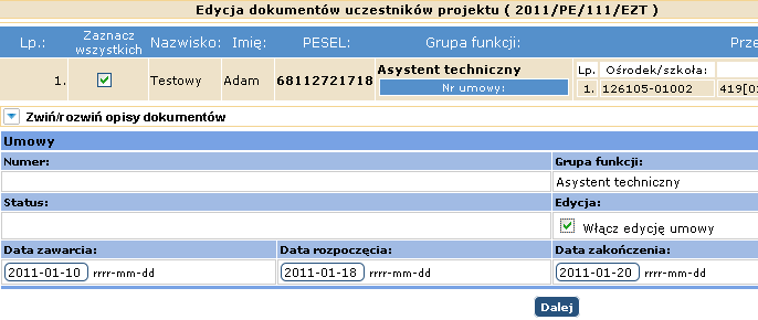EZ-Instr-7T Instrukcja do systemu umów Aby zalogować się do systemu UMOWY stosowanego w OKE w Krakowie należy skorzystać ze strony internetowej www.oke.krakow.