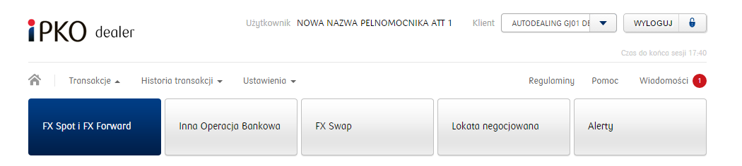 3. Przykładowe scenariusze transakcyjne Aby ułatwić rozpoczęcie pracy z nowym systemem ipko dealer w tym rozdziale zaprezentowane zostały przykłady możliwych do wykonania typów transakcji.