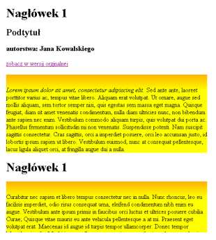 Właściwości pudełek w CSS background <background-color> <background-image> <background-repeat> <background-attachment> <background-position> background: yellow url(tlo.