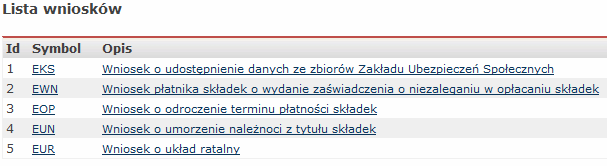 Wypełnienie formularza Aby przejśd do wyboru formularzy należy na głównej stronie Elektronicznego Urzędu Podawczego wybrad opcję Wszystkie wnioski.