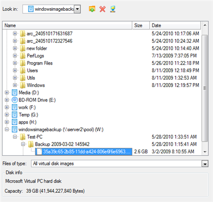 Hard Disk), używane obecnie przez Microsoft Virtual PC/Server/Hyper-V oraz Oracle VirtualBox.