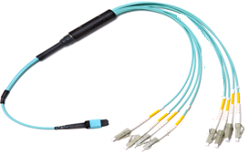 10GE breakout 40GBASE-SR4 10GE SFP+ interfaces 7m, 10m, Active QSPP to 10GE breakout