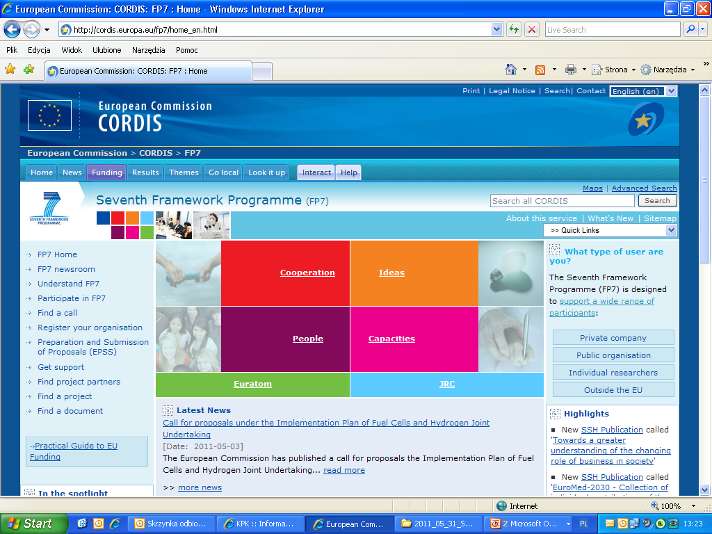CORDIS-Community Research and Development Information Service http://cordis.europa.
