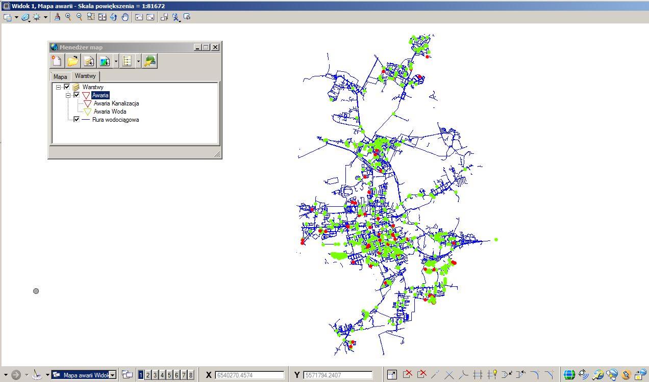 Przykłady wykorzystania systemu GIS awaryjność sieci