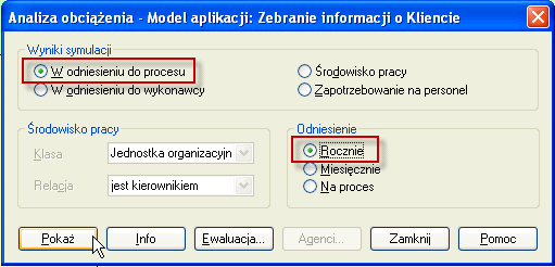 Algorytm symulacji pozwala na oglądanie wyników z różnych perspektyw.