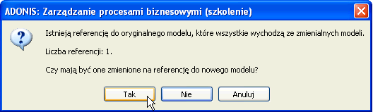 Aby stworzyć nową wersję modelu należy skorzystać z opcji Model > Zapisz jako.