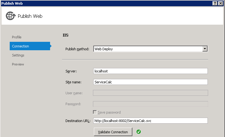 Publikowanie wersja Web Self Hosting Usługi Windows Web Hosted Można też skonfigurować publikowanie podając adres