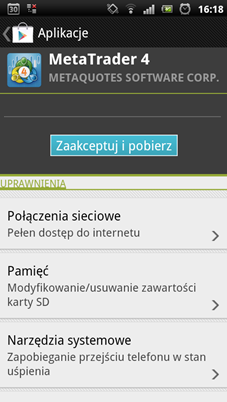 Otwórz. Kolejne uruchomienia aplikacji następują bezpośrednio ze skrótu, który utworzy się na liście programów zainstalowanych na naszym urządzeniu.