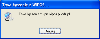 2. ŁĄCZENIE Z SIECIĄ VPN 1. Aby połączyć się z siecią kliknij dwukrotnie w ikonę nowoutworzonego połączenia sieciowego w oknie Połączenia sieciowe.