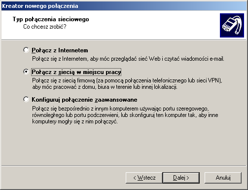 Konfiguracja dla systemu Windows XP Warunkiem poprawnej pracy łącza VPN jest skonfigurowanie połączenia wg poniższej