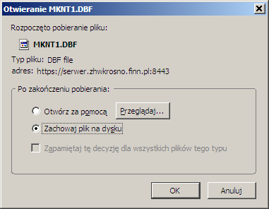 W polu Format należy wybrać z listy w jakim formacie mają być zapisane dane do pliku. Poniżej pola Format znajduje się przycisk Eksportuj kontrahentów.