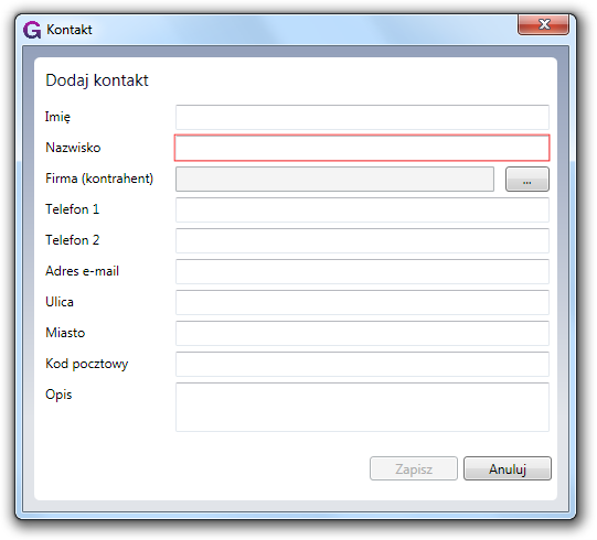5.4.2 Edycja kontrahenta Po zaznaczeniu kontrahenta z listy i kliknięciu przycisku Edytuj, uruchomi się okno edycyjne kontrahenta. Po zapisie, dane w bazie zostaną zaktualizowane. 5.4.3 Usuwanie kontrahenta Po zaznaczeniu kontrahenta z listy i kliknięciu przycisku Usuo, uruchomi się okno z zapytaniem o potwierdzenie.