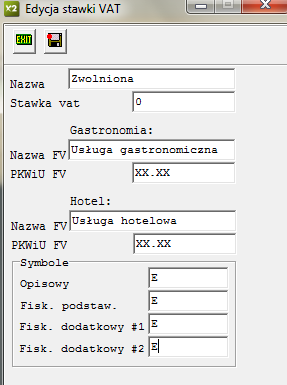 S t r o n a 11 Aby dodad nową stawkę VAT należy w tym celu użyd klawisza nowa stawka VAT stawek VAT.
