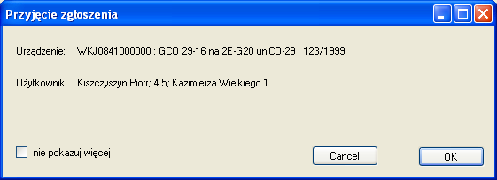 2. SZYBKI START 2.1. Przyjęcie Zgłoszenia 2.1.1. Uruchomienie Zerowe Z menu programu wybierz Zgłoszenia / Uruchomienie zerowe. Otworzy się pusty formularz raportu.