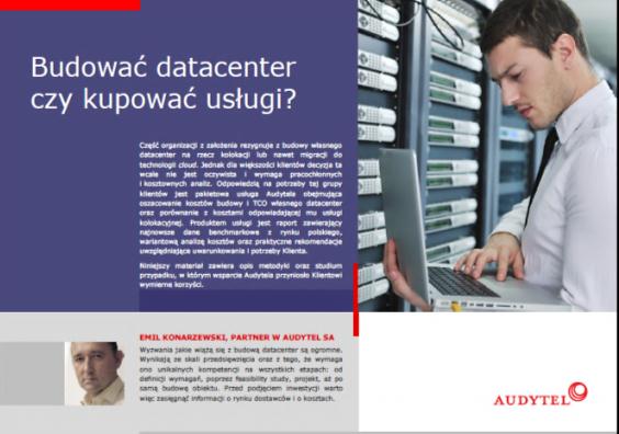 utrzymania własnego datacenter Benchmark kosztów nabycia ekwiwalentnej usługi Analiza opłacalności scenariuszy w zależności od