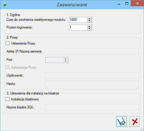 Dane te Klient otrzymuje przy zakupie modułów. Po dodaniu klucza należy wcisnąć przycisk Aktualizuj moduły. Połączenie z serwerami Comarch wykonywane jest co 2 godziny.