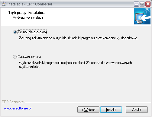 I. Instalacja serwera 1. Pobranie instalatora Instalator należy pobrać z publicznego serwera ftp. Pobrany plik należy zapisać na dysku komputera, który będzie pełnił rolę serwera.