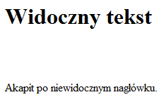 CSS model blokowy (display) display: pozwala na określenie sposobu wyświetlania elementu możliwe wartości: block element jest wyświetlany jako osobny blok inline element jest wyświetlany jako ciąg