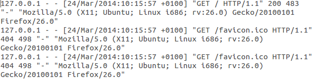 Pliki dziennika serwera Apache W Linuxie i Unixie w folderze /var/log/apache2 w Windows folder logs: Plik access.