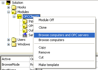 OPCclient OPCclient służy do wymiany danych bieżących z serwerami OPC.