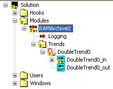 RAMArchive RAM Archive loguje dane w pamięci operacyjnej komputera. Może on być wykorzystany do przetwarzania trendów, które nie muszą być docelowo zapisywane na dysk.