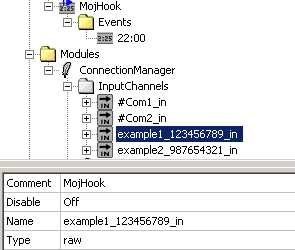 Konfiguracja Konfigurację modułu obejmuje ustalenie parametrów w drzewku konfiguracyjnym oraz przypisanie modulom komunikacyjnym odpowiedniego systemowego Hooka, np.