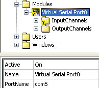 Virtual Serial Port Moduł Virtual Serial Port tworzy widoczny w systemie wirtualny port szeregowy, po którym mogą być wymieniane ramki komunikacyjne obsługiwane przez inne aplikacje.