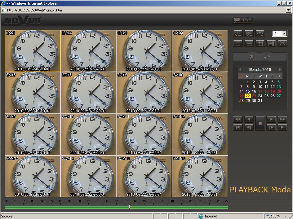 User s manual ver. 1.0 CONTROLLING THE DVR VIA INTERNET EXPLORER 9.4 Overview of the user interface in search and playback modes.
