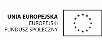 Projekt Informatyka inwestycją w przyszłość współfinansowany ze środków Unii Europejskiej w ramach Europejskiego Funduszu Społecznego Szkolenie Podstawy