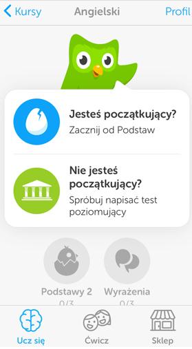 Wybrane przykłady zastosowania edukacyjnych aplikacji na smartfony Duolingo to aplikacja mobilna łącząca naukę z