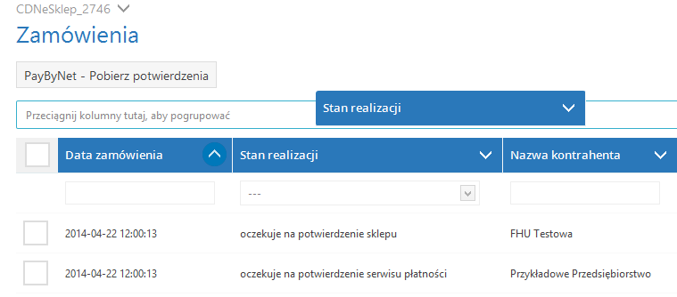 Rys. 22 Lista wyników po zastosowaniu filtrów. Możliwe jest jednoczesne filtrowanie po wielu kolumnach. [zrzut] Po kliknięciu w przycisk Usuń wszystkie wszystkie filtry zostają usunięte.