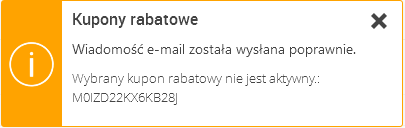 6 Komunikaty informacyjne W nowym panelu administracyjnym po wykonaniu danej operacji np. operacji seryjnej na liście lub uzupełnieniu formularza, wyświetlane są komunikaty informacyjne.