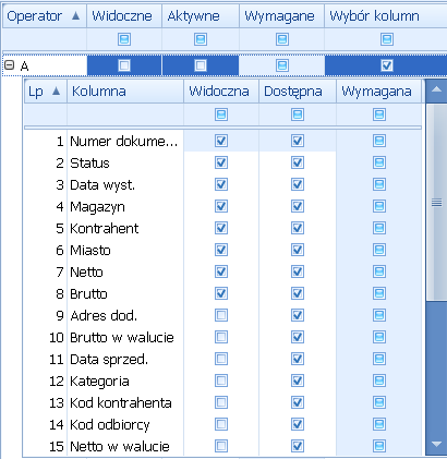 Anuluj zmiany. W Konfiguracji Programu/Użytkowe/Operatorzy na formularzu operatora znajdują się opcje eksportu oraz importu ustawień operatora, które uwzględniają również ustawienia personalizacji.