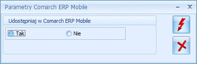 Operatorzy zakładka Parametry) w Comarch ERP Optima parametr Kontrola płatności na dokumentach WZ, RO. 3. Parametr Dostępny w Mobile na karcie cennikowej.