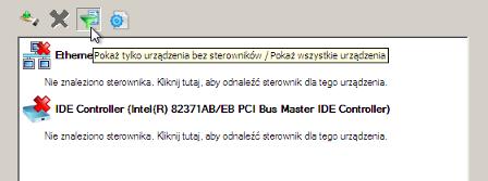 W odróżnieniu od trybu automatycznego, gdzie pokazane są tylko urządzenia potrzebne do rozruchu, do których nie udało się odnaleźć sterowników, tutaj możesz przejrzeć i umieścić sterowniki