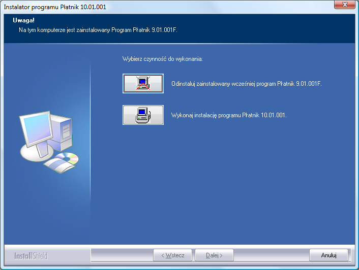 Rysunek 1. Okno dialogowe: Instalator programu Płatnik 10.01.001 2. W oknie powitania kreatora (patrz Rysunek 2) kliknij przycisk Dalej, aby kontynuować proces instalacji.