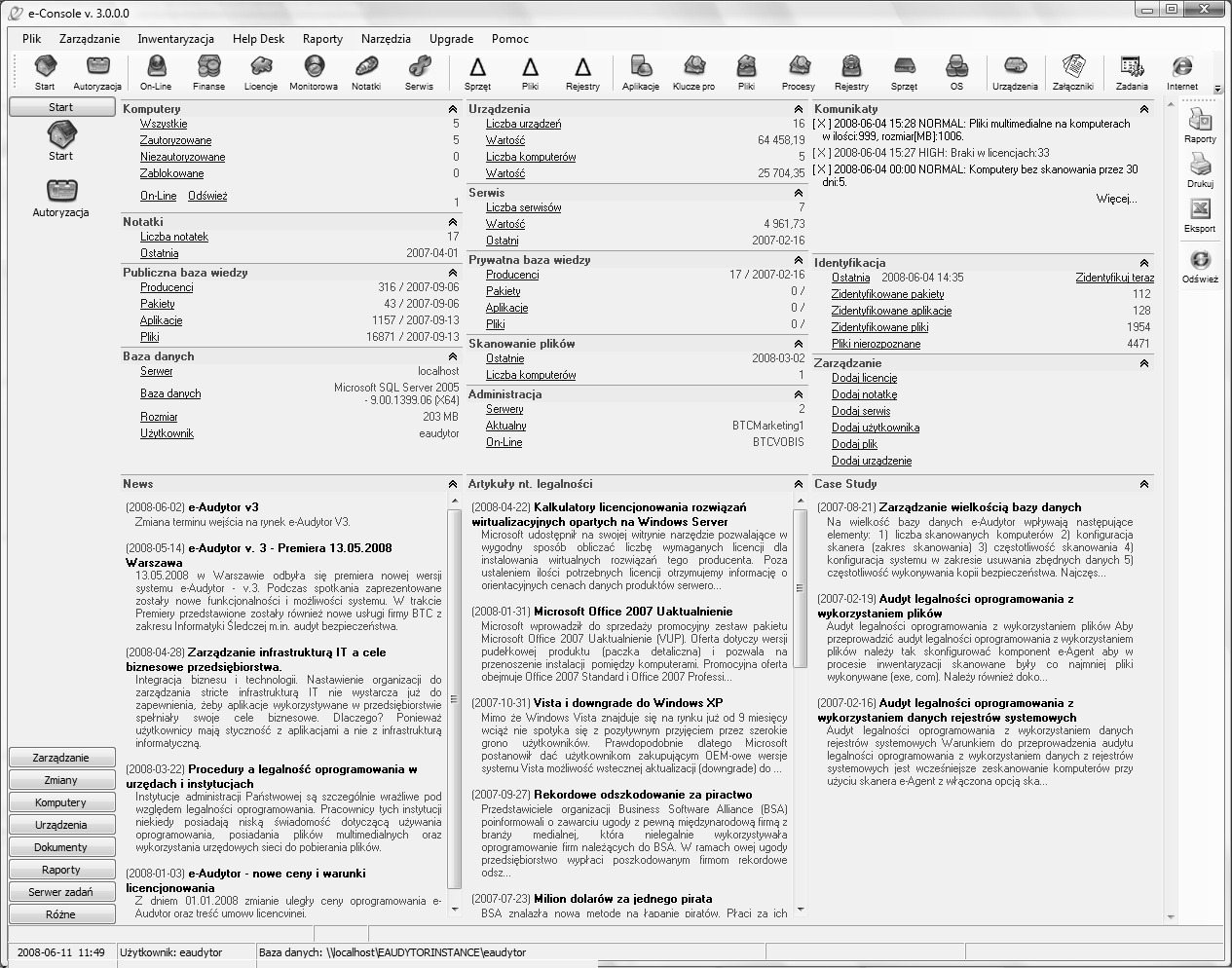 Część pierwsza 5 4. Można przystąpić do pracy z programem e-console.