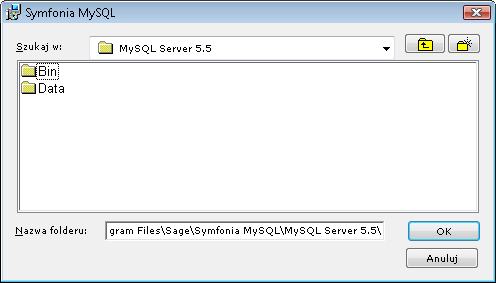 Instalacja programu Sage Symfonia e-dokumenty 5 Rys. 9 Strona Wybór składników do instalacji. Kolejna strona umożliwia wybór katalogu, w którym będzie zainstalowany program.