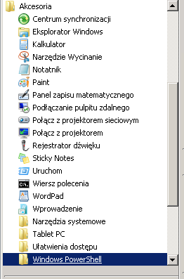 Rysunek 8 Sprawdzenie Power Shell Jego zainstalowanie można również sprawdzić z poziomu lini komend wprowadzajac polecenie PowerShell get-host.