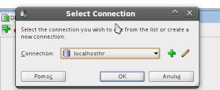 Klikając prawym przyciskiem na nazwę połączenia, a następnie z menu wybierając Open SQL Worksheet uruchomimy kolejny edytor kodu.