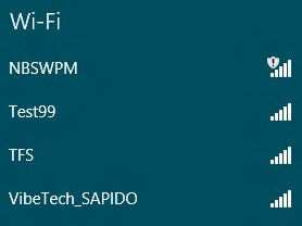 3. Wybierz punkt dostępowy z listy dostępnych połączeń Wi-Fi. 4. Wybrany punkt dostępowy jest aktualizowany jak poniżej.